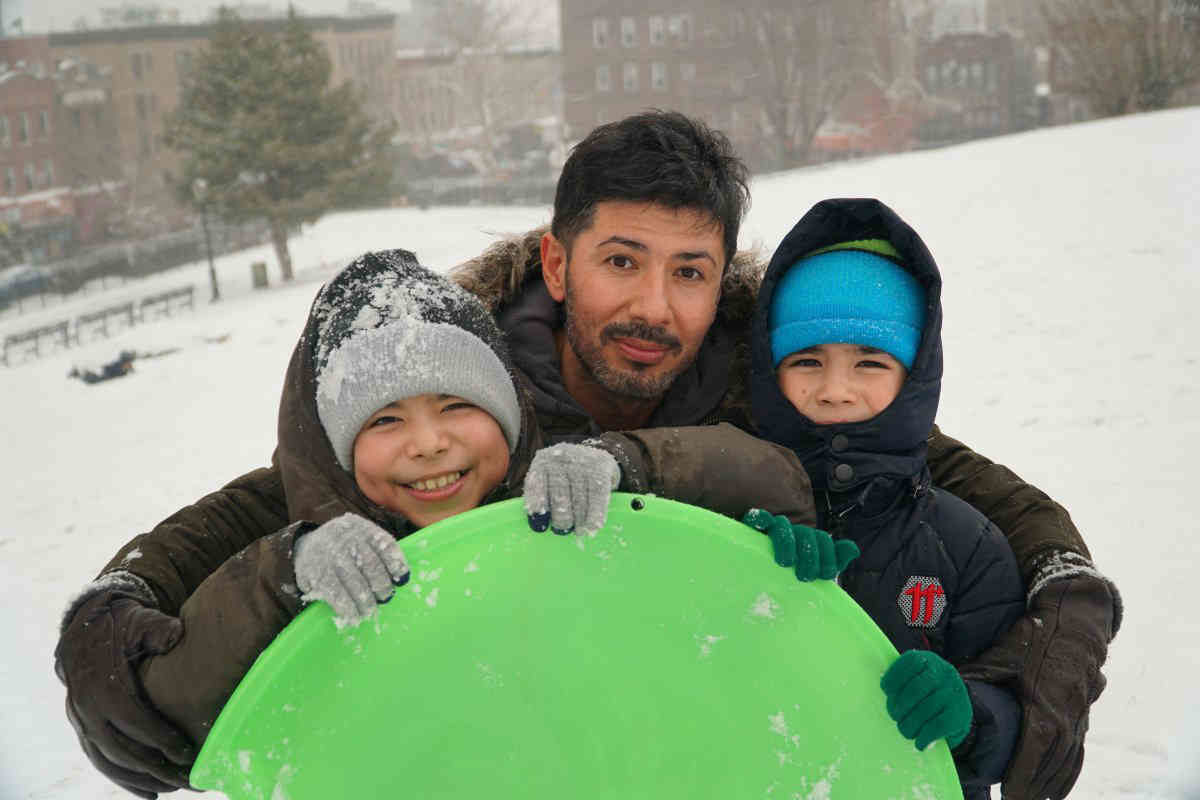 White they were waiting for! Brooklynites seek thrills amid snowstorm’s chill