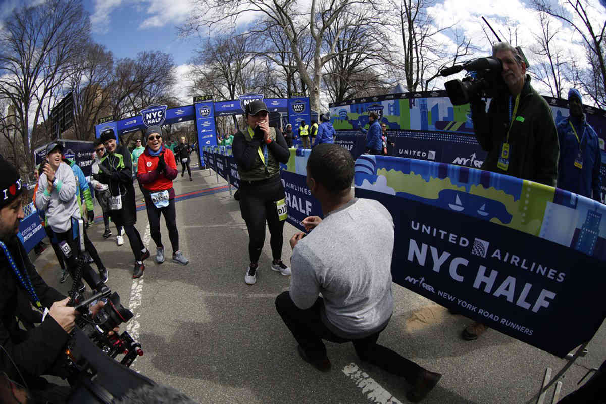 Race to the altar! Sunset Park woman proposed to at finish line of half-marathon