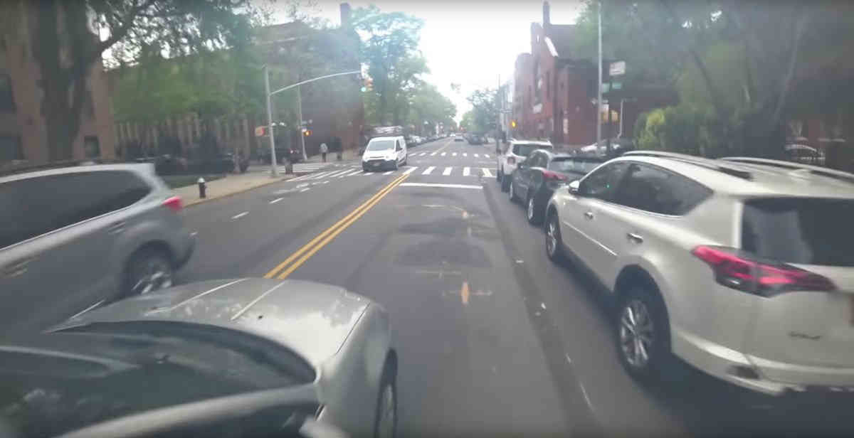 See a hit-and-run driver sideswipe cyclist in Clinton Hill