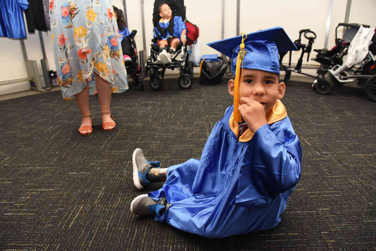 Pre-schoolers graduate from Downtown school for the blind