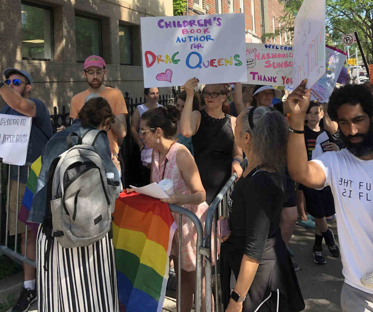 Anti-drag queen protesters drowned out by supporters in Crown Heights