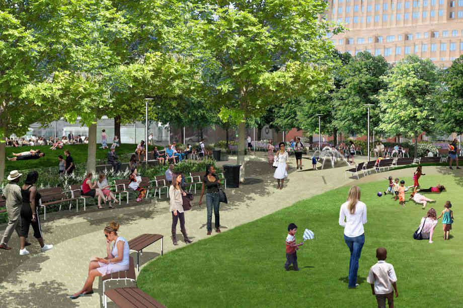 Work on long-awaited Downtown park and garage beneath it will begin in Jan, city says