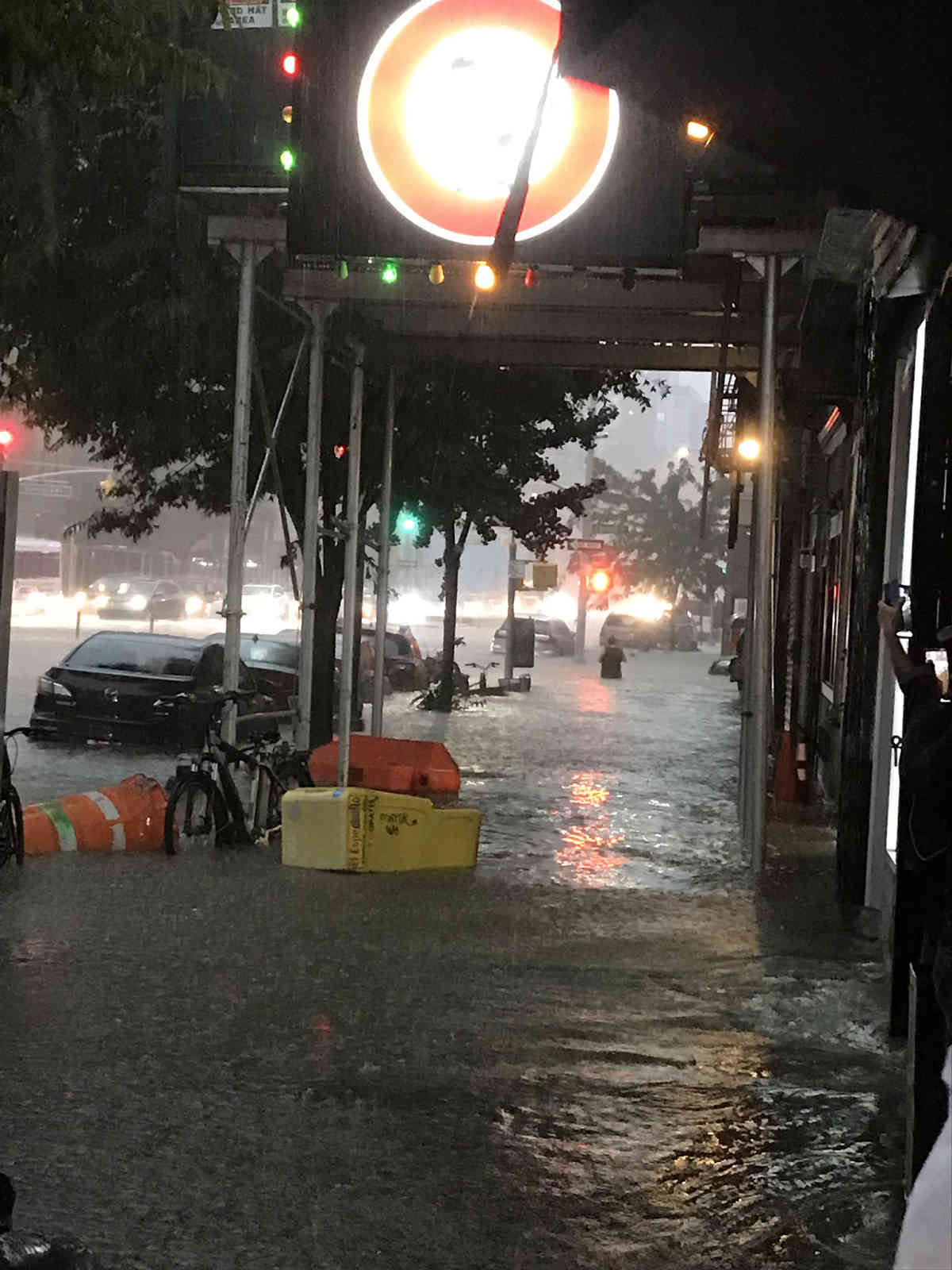 Heavy rain floods Brooklyn streets