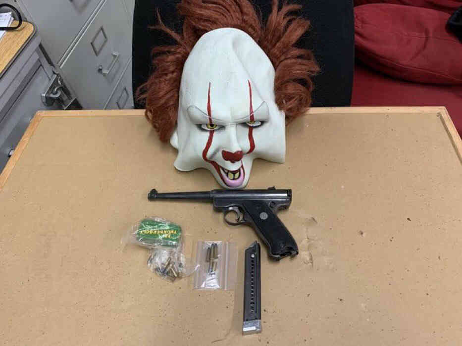Penny-dumb! Cops cuff allegedly armed man spotted with creepy ‘It’ clown mask in Fort Greene government office