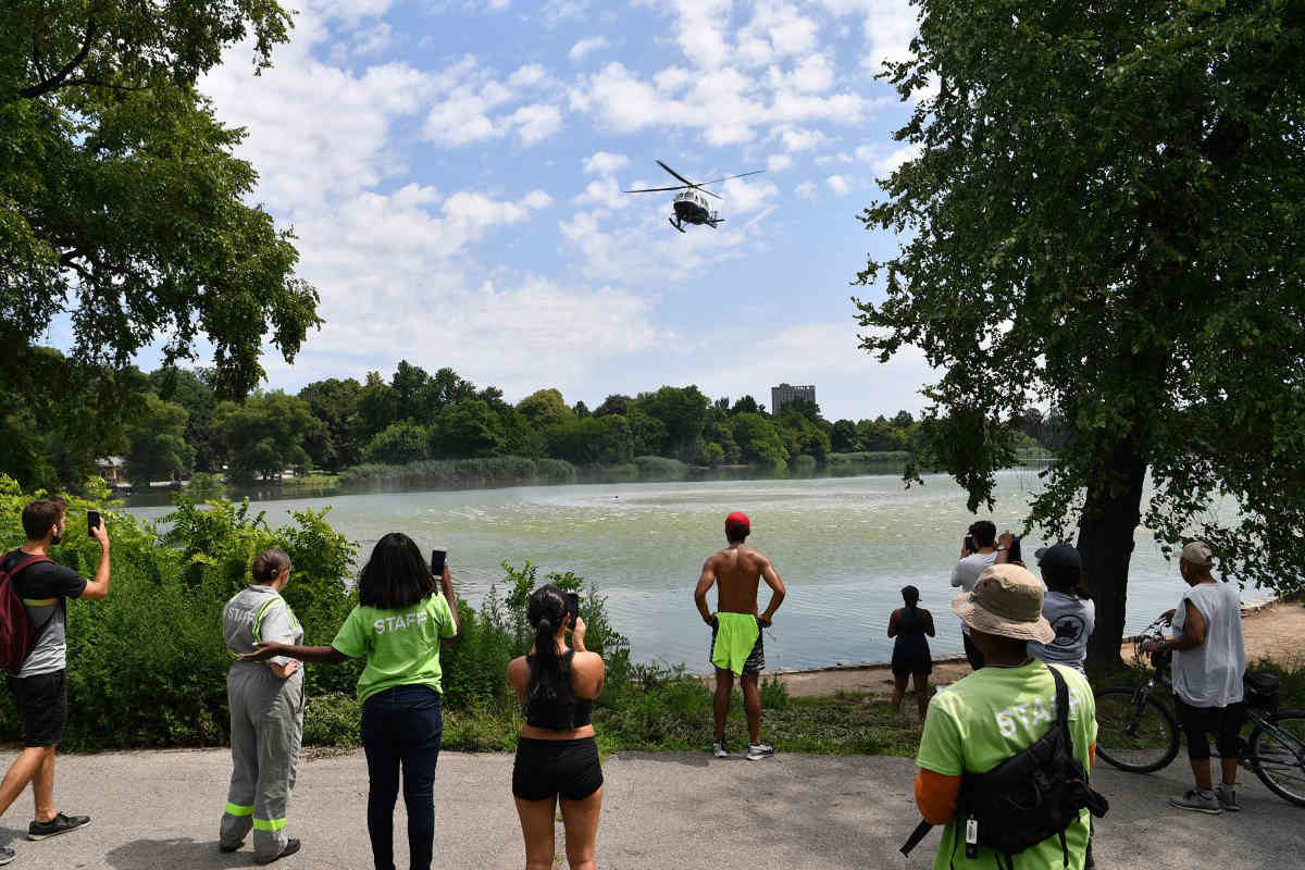 Police use helicopter, scuba gear to extract man from shallow lake in Prospect Park