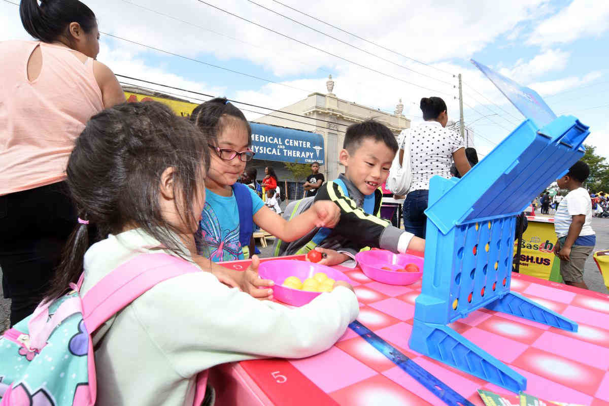 Coney Island kids flock to back-to-school block party