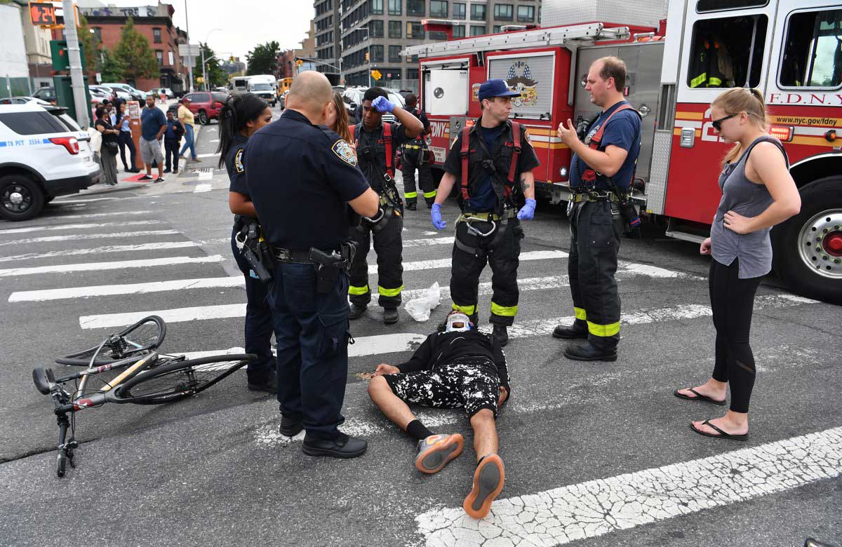 Double whammy: Two cyclists injured after ramming into separate cars on same day in Prospect Heights and Fort Greene