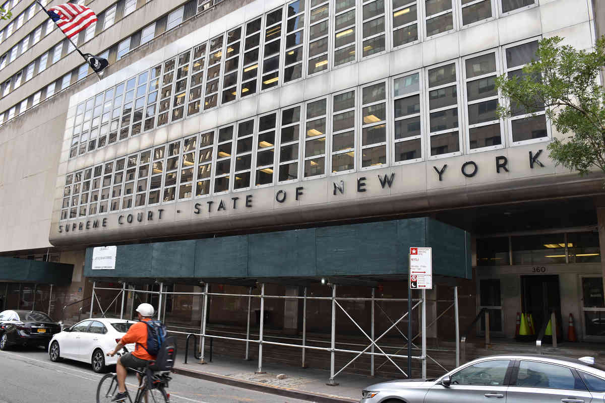 The state Supreme Court Building in Downtown Brooklyn, where they impose court fees on people accused of a crime.