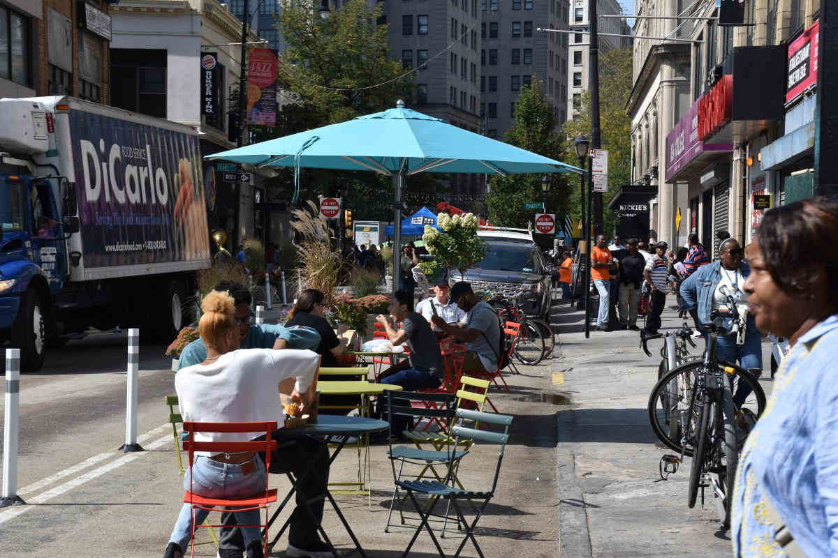 City transit honchos unveiled ‘Shared Street’ in Downtown Brooklyn