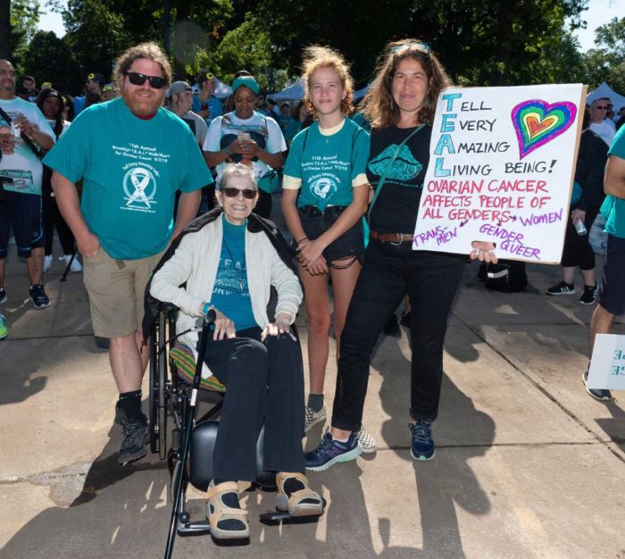 teal ovarian cancer walk