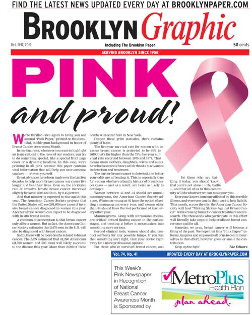 Brooklyn Graphic: October 11, 2019