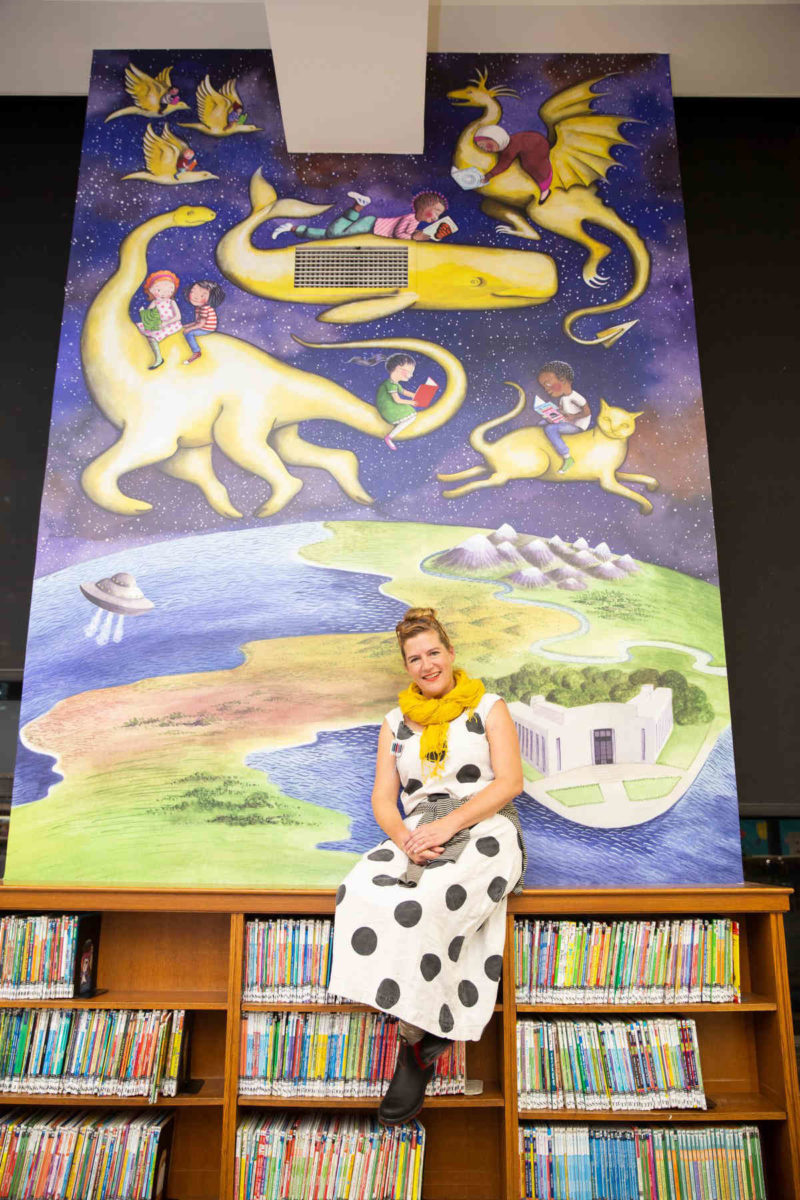 Read the room: Local illustrators adorn public library with murals