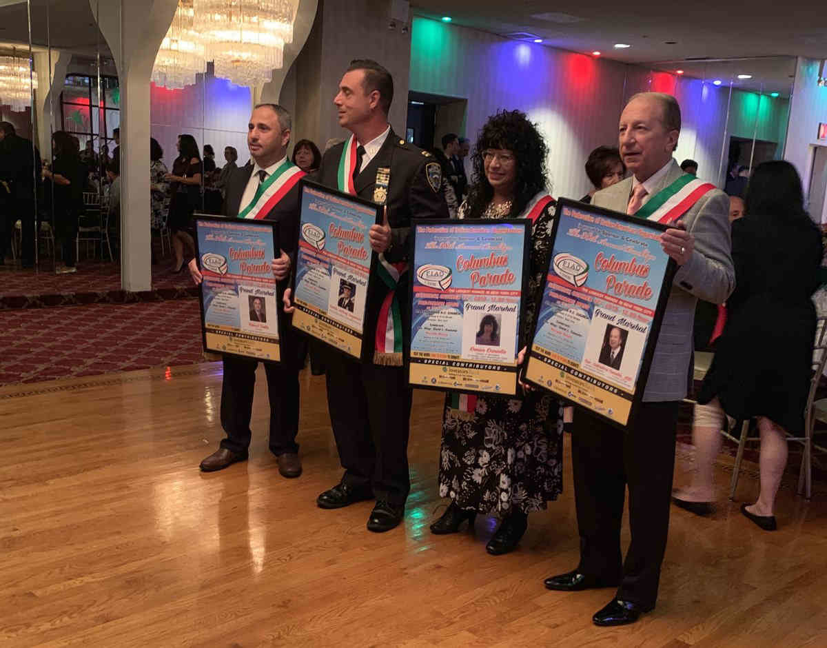 Italian heritage group honors Columbus Day Parade marshals