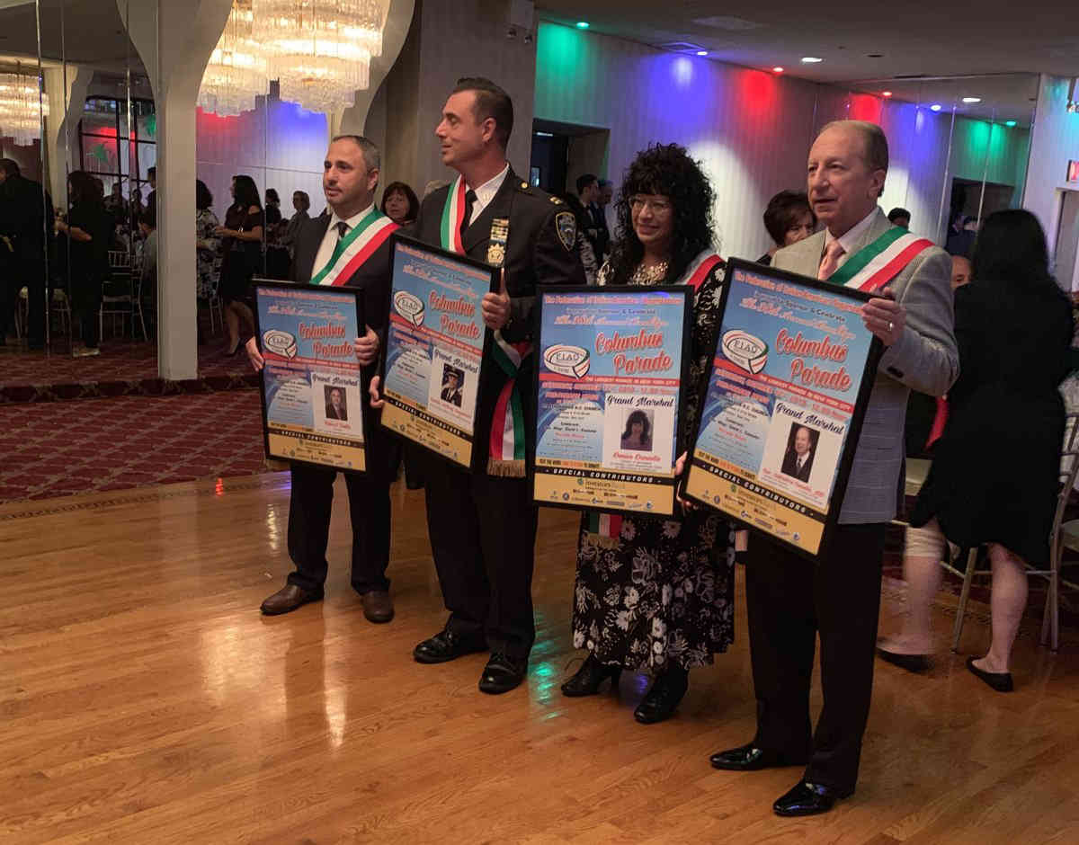Italian heritage group honors Columbus Day Parade marshals