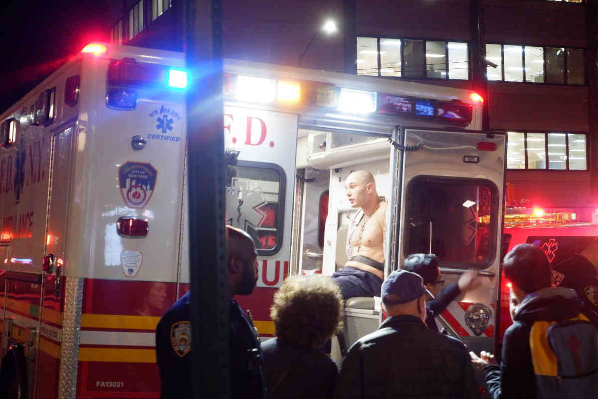 Police square off against disturbed Downtown man