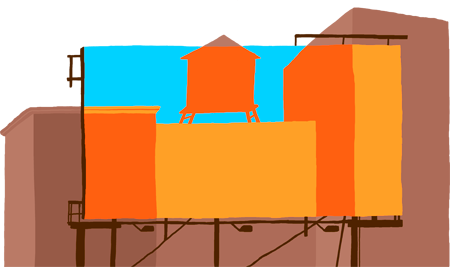 This is a logo showing the Brooklyn Skyline.