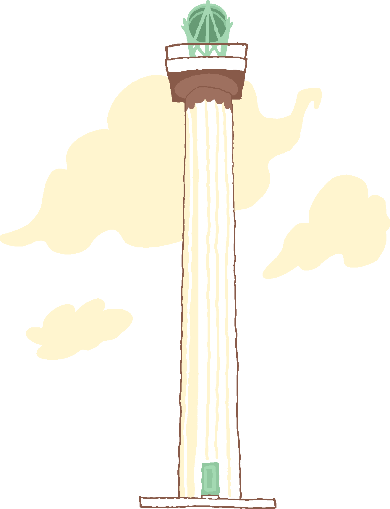 This is a cartoon pillar in Fort Greene park.