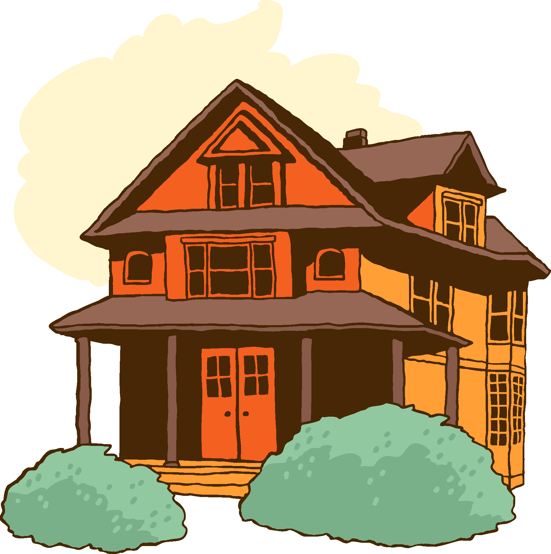 This is a cartoon version of a home in Kensington.
