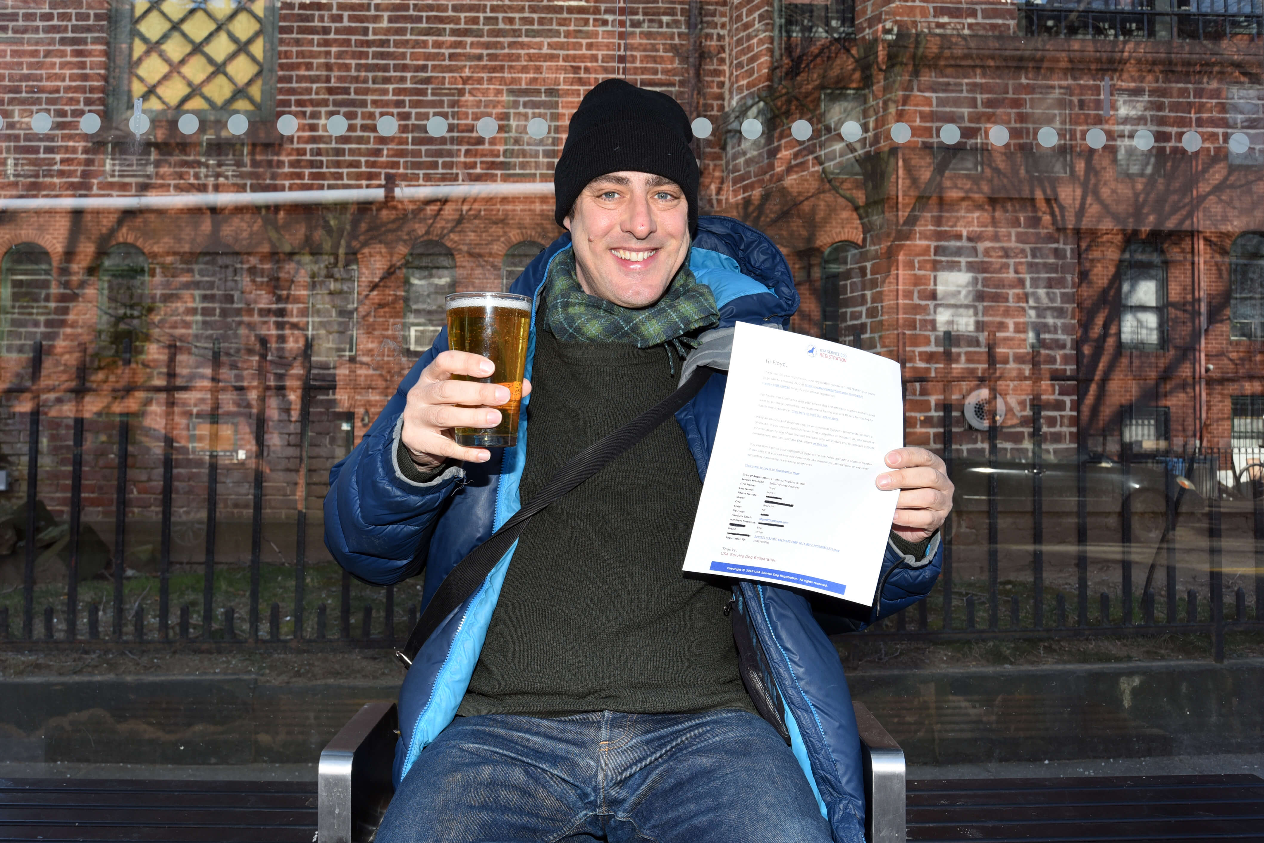 Clinton Hill man registers beer as emotional support animal • Brooklyn Paper