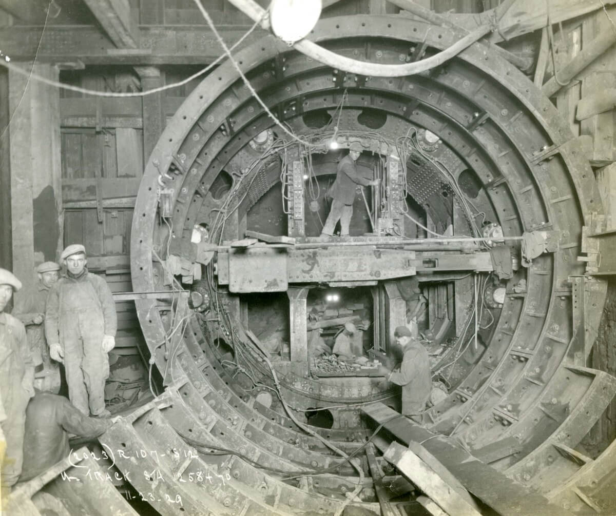 Workers in the Greenpoint Tube , 1929