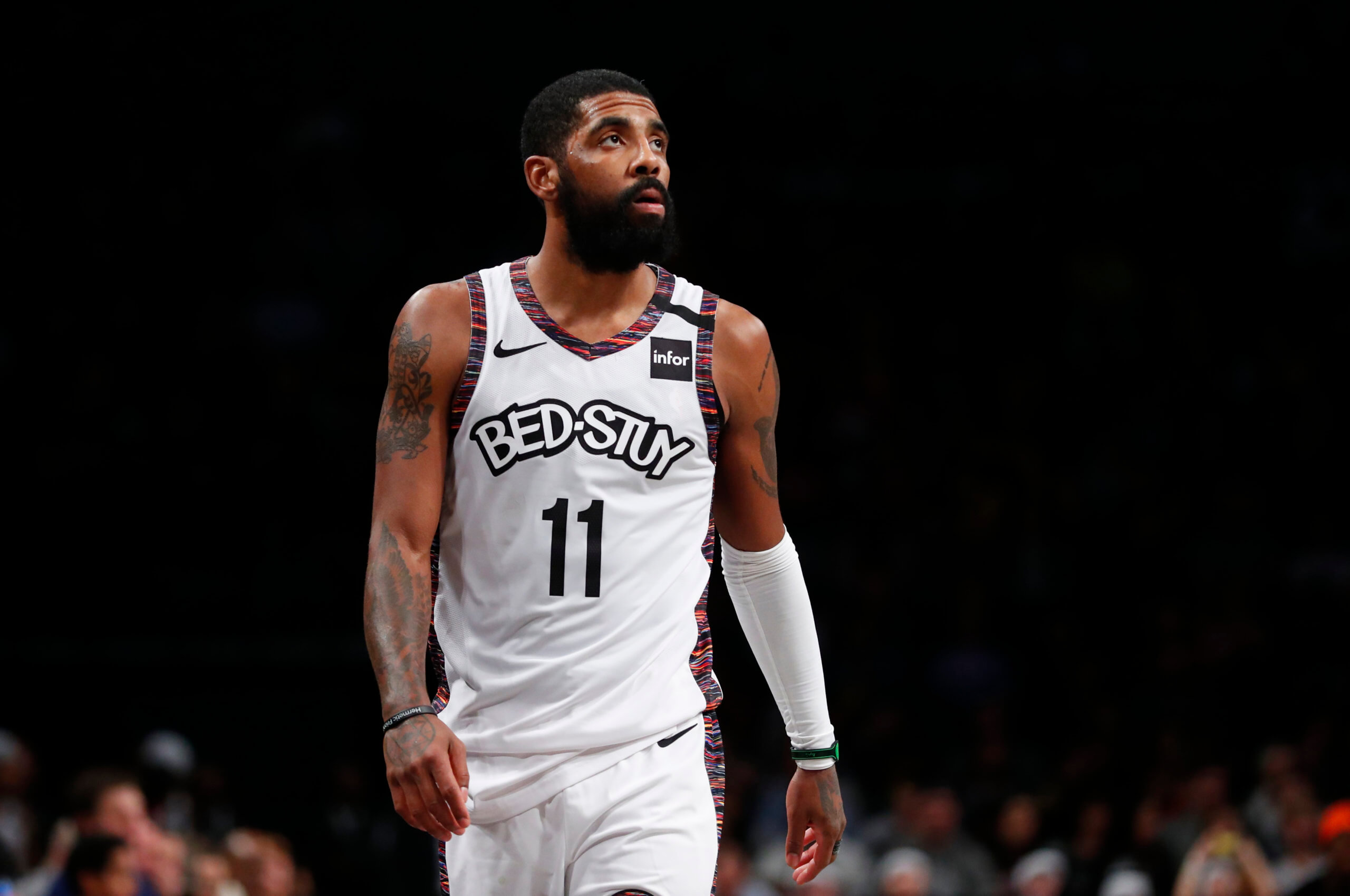 Nets GM Sean Marks: Kyrie Irving won't practice, play until fully