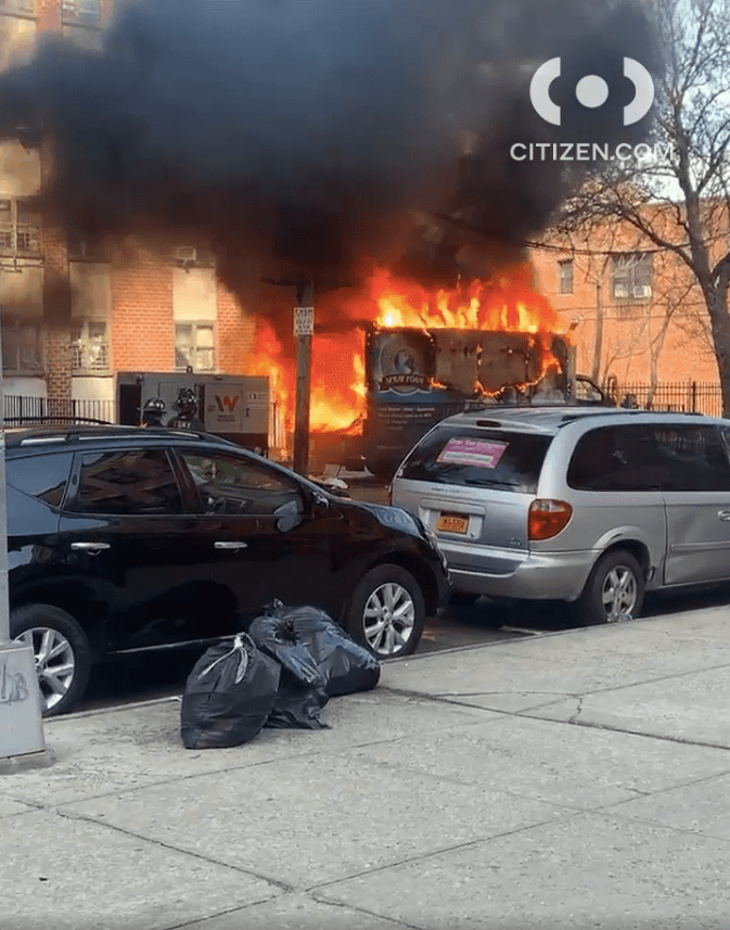 Crown Heights truck fire