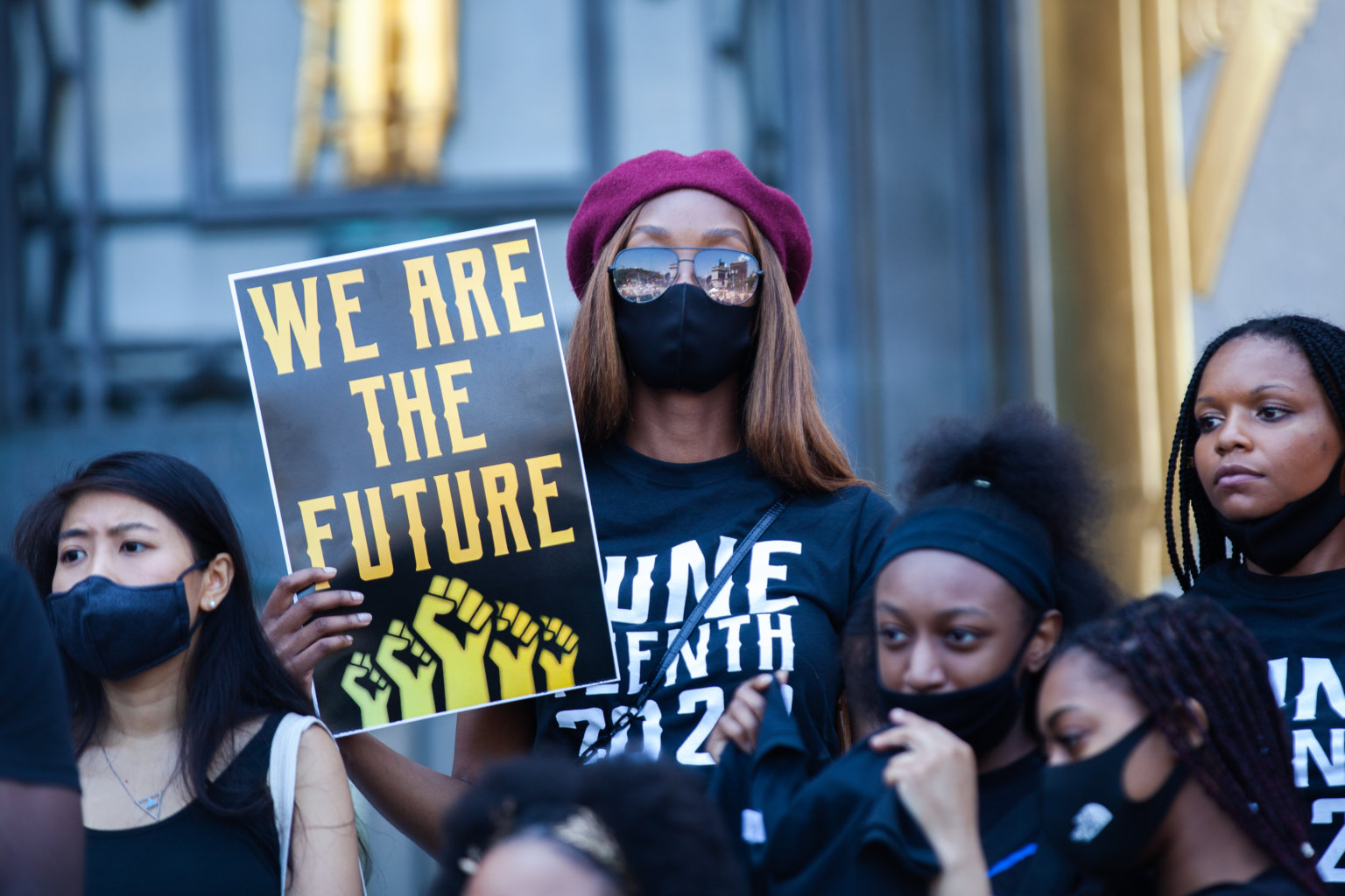 Brooklynites gather to mark amid national protest movement
