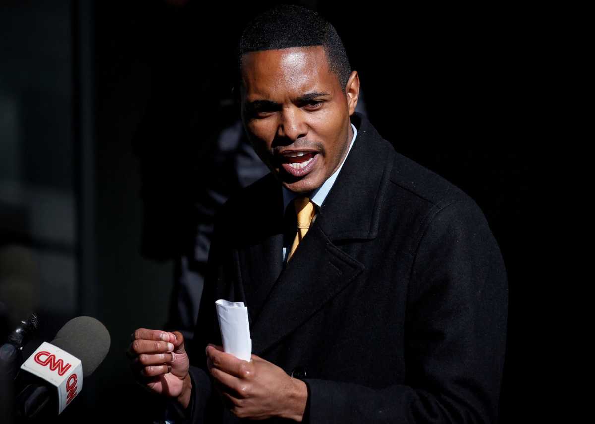 Bronx City Councilman Ritchie Torres speaks during a news conference regarding the Kushner Companies in New York