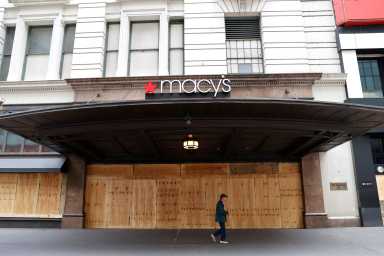 Damage and cleanup after protests against the death in Minneapolis police custody of George Floyd in New York