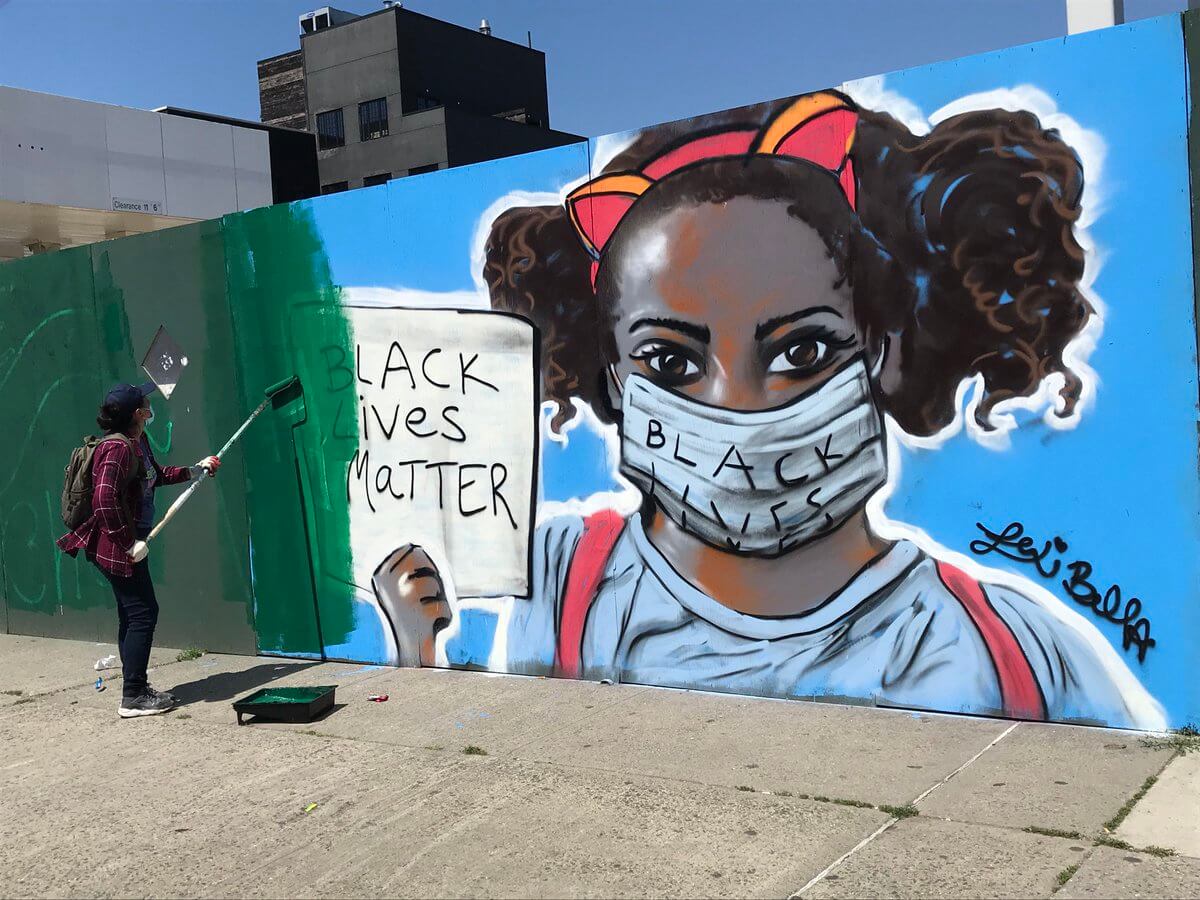 Contractor Mistakenly Paints Over Sprawling Black Lives Matter Murals On Gowanus Construction Fence Brooklyn Paper