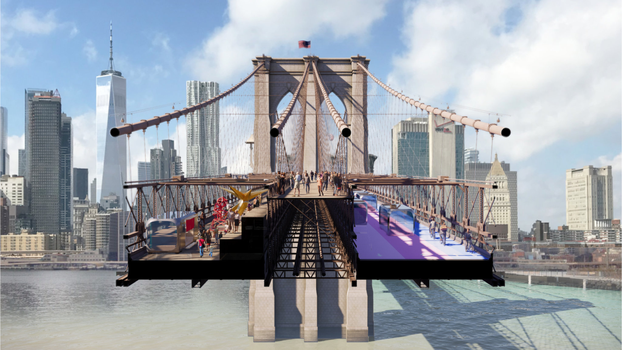 Six finalists announced for Brooklyn Bridge redesign competition
