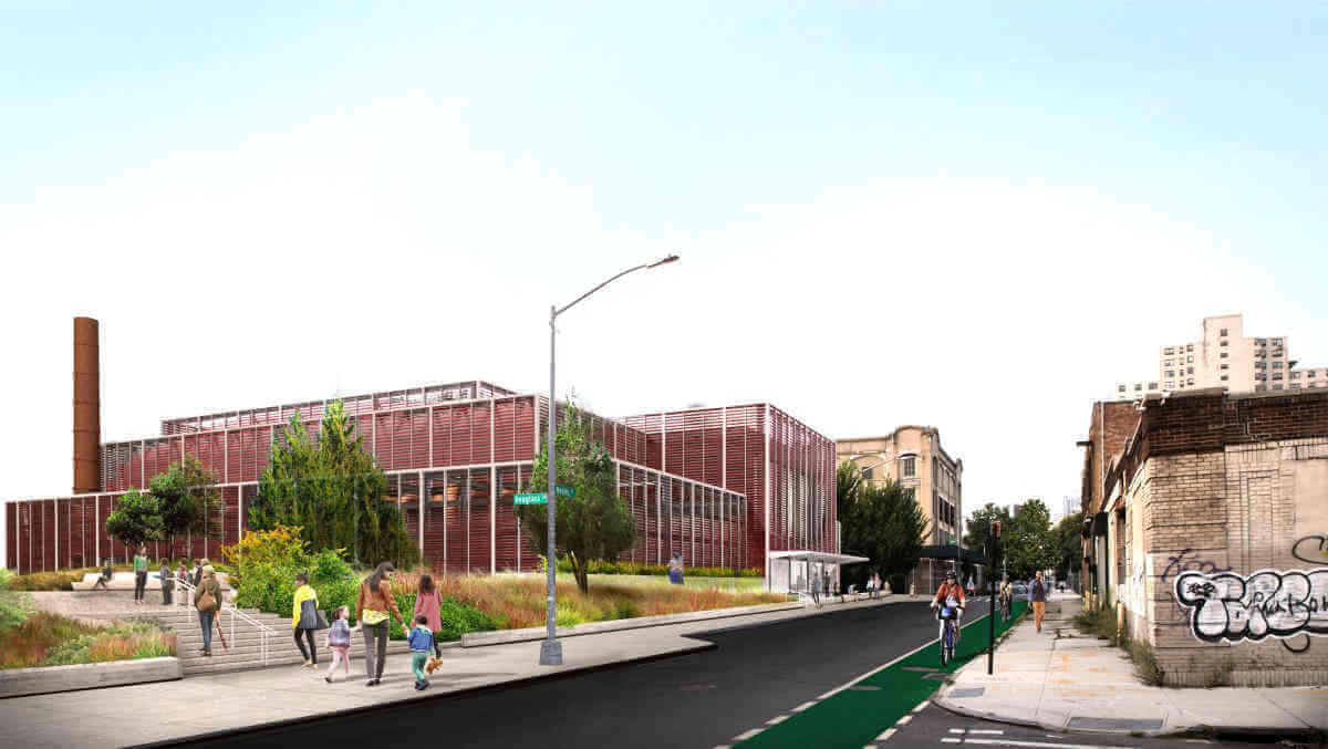 A rendering of a water treatment plant called Head End