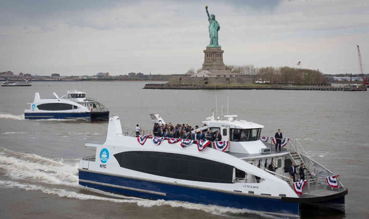 A New York City Ferry.