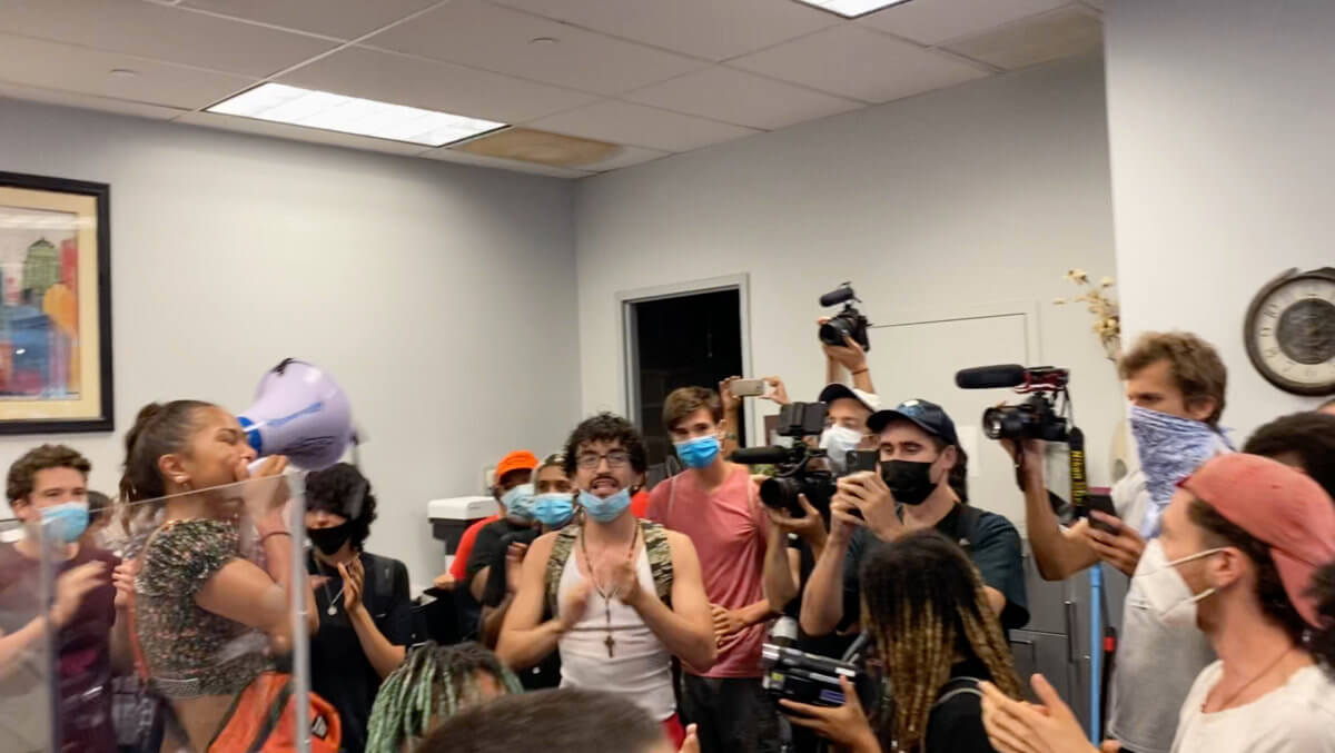 downtown law office stormed