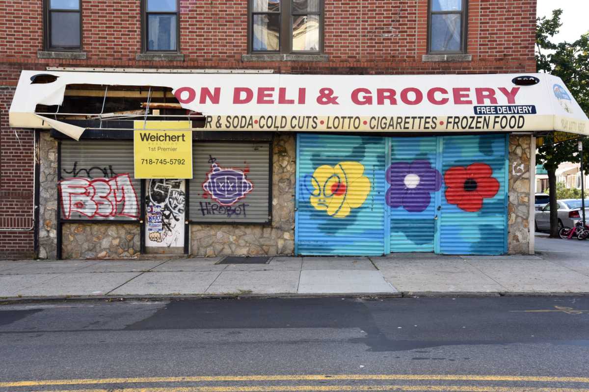 Mural on 92nd Street in Bay Ridge defaced