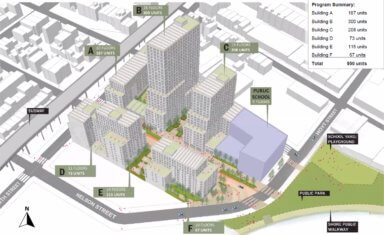 Rendering of affordable housing complex Gowanus Green