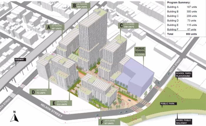 Rendering of affordable housing complex Gowanus Green