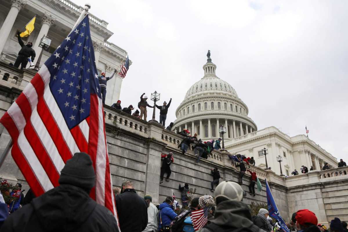 Supporters of U.S. President Donald Trump gather in Washington