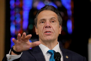 FILE PHOTO: New York Governor Andrew Cuomo delivers remarks on the coronavirus disease