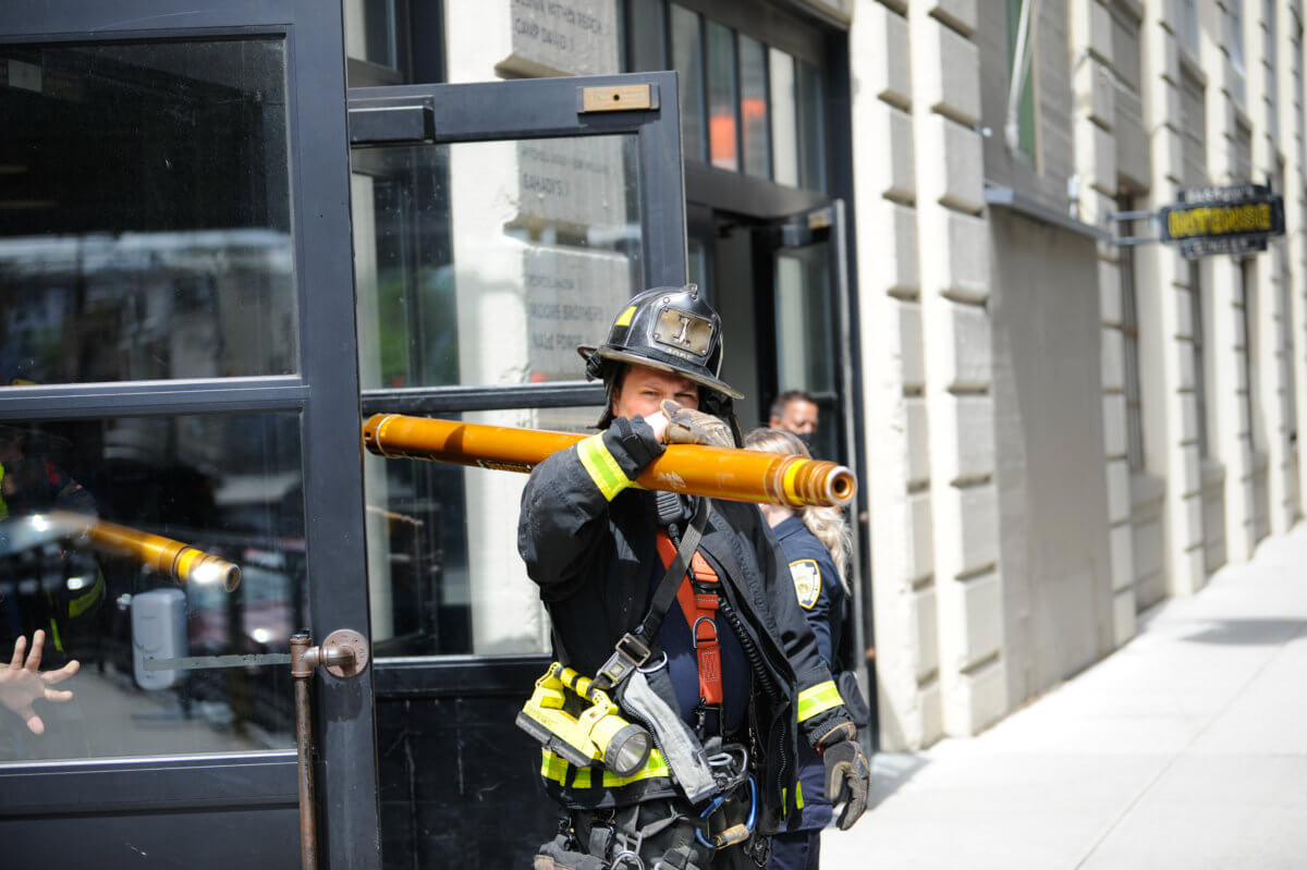 First responders rushed to the scene of an elevator collaspe at 64 34 Street.
