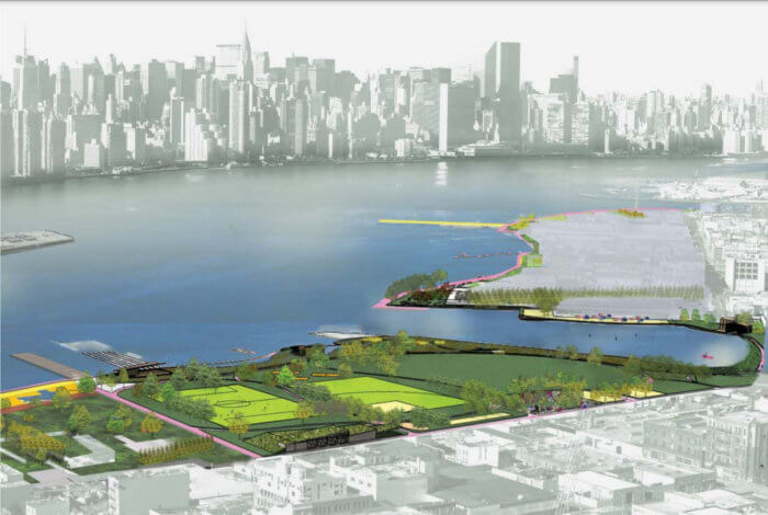 rendering of bushwick inlet park