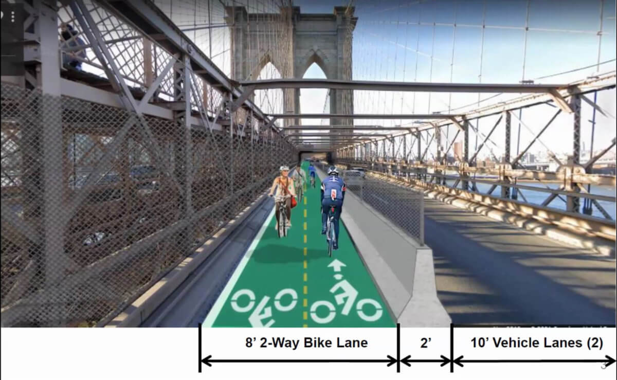 Brooklyn Bridge bike lane