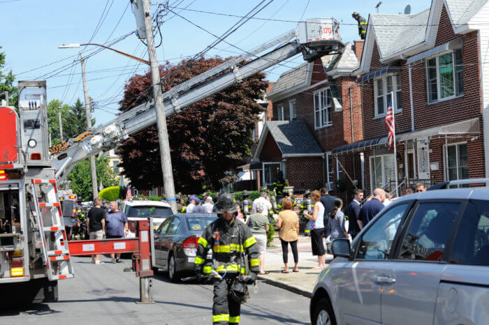 Two dogs tragically died in a fire that engulfed their house in Marine Park on Monday.