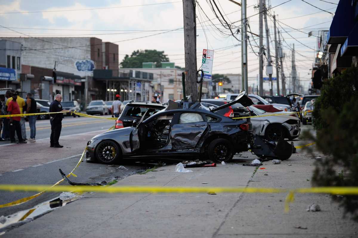 the scene of the crash