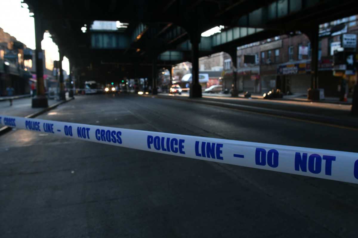 Crime scene tape at the homicide on Brighton 4th Beach Avenue.