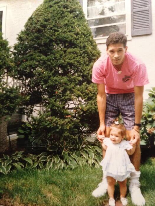 Anthony Perez with his daughter, Olivia Viliardi Perez, when she was a baby.