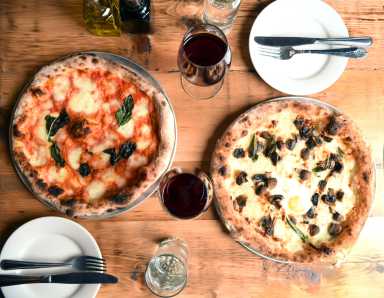 Crosta table set with 2 pizzas 1 by Michael Tulipan MST Creative PR