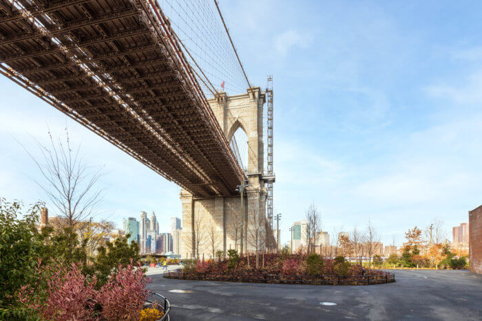 emily warren roebling plaza under the brooklyn bridge