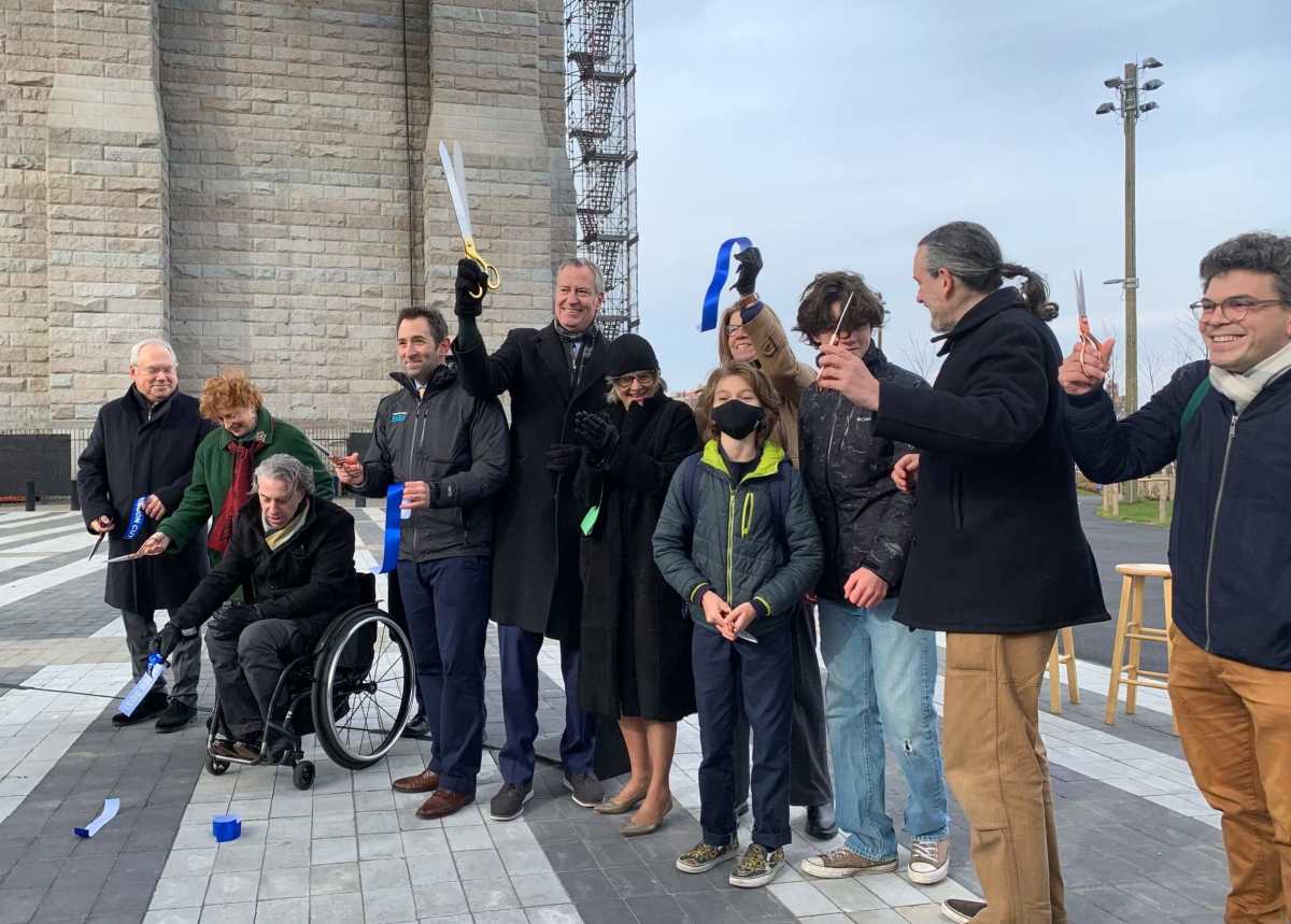 ribbon cutting at emily warren roebling plaza