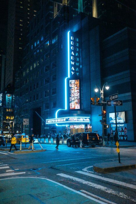 broadway marquee west side story